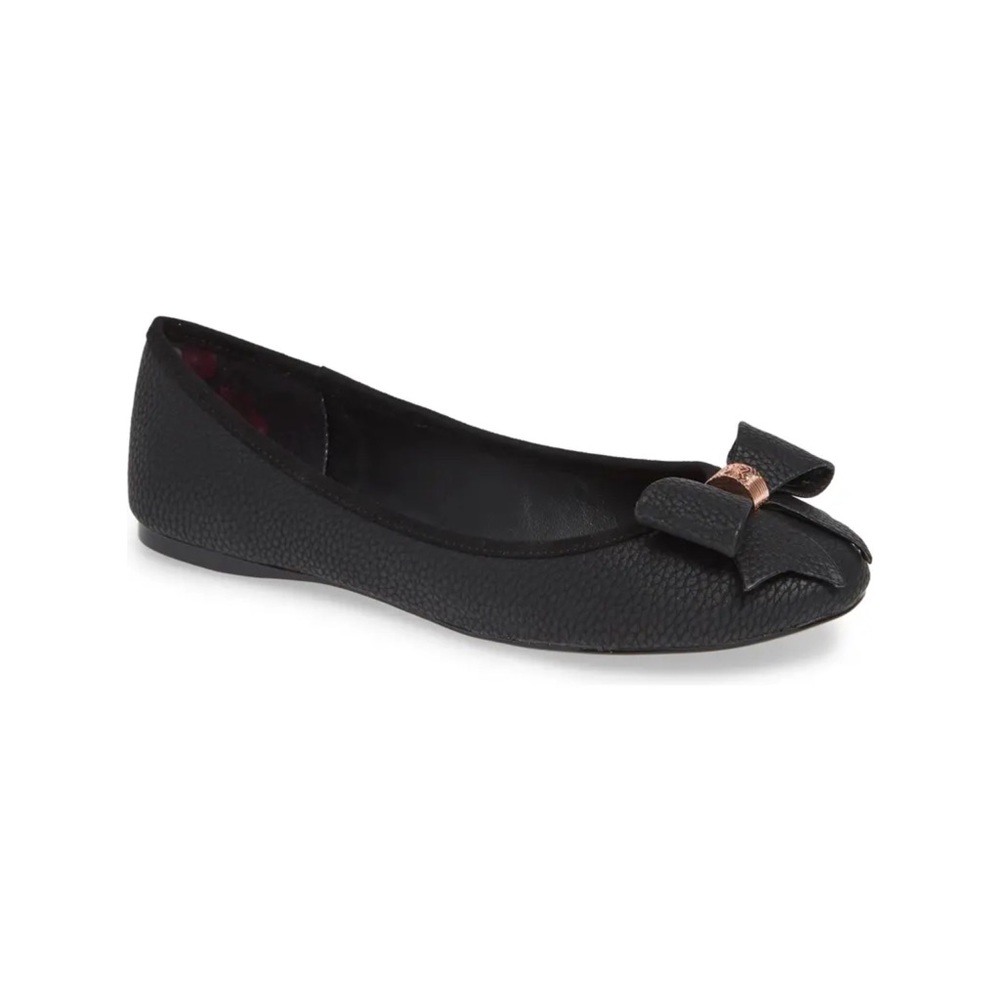 Elegant Black Bow Ballet Flats